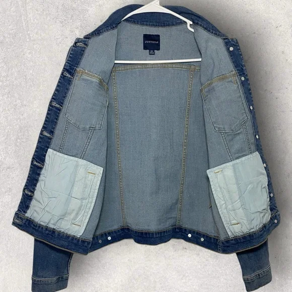 Just USA Denim Jacket in Classic Blue NWOT - Picture 4 of 5